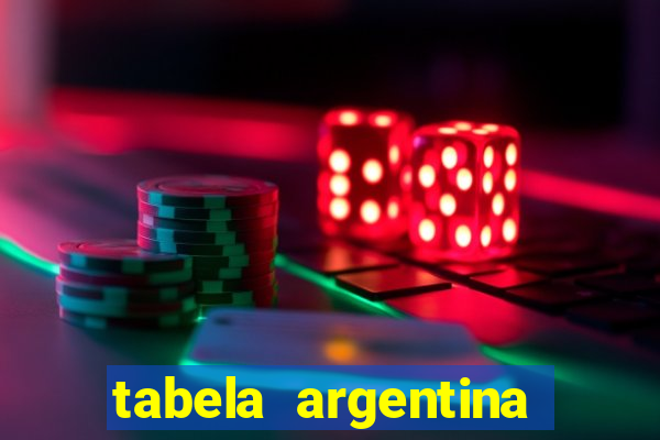 tabela argentina torneo betano